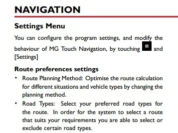 MG5 infotainment manual snip.webp