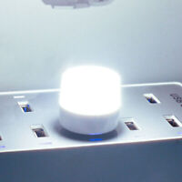 5x USB Portable LED Mini Night Light Small Round Lamp Computer Power Reading UK